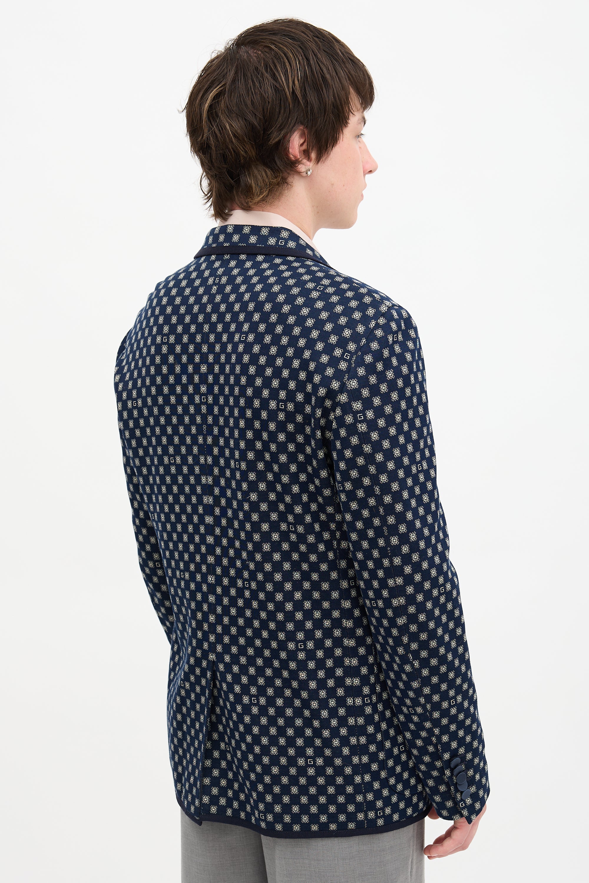 Gucci Printed Knit Blazer