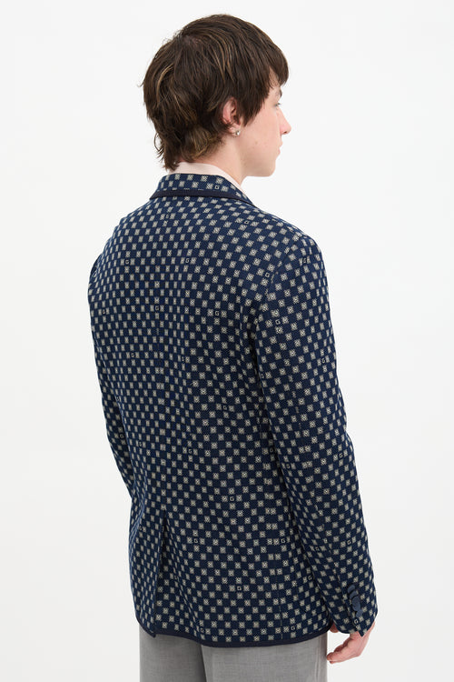 Gucci Printed Knit Blazer