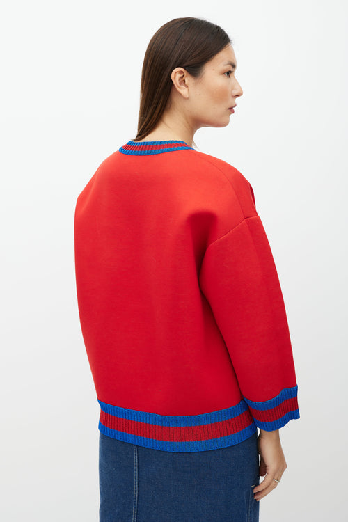 Gucci Red & Multicolour Graphic Sweatshirt