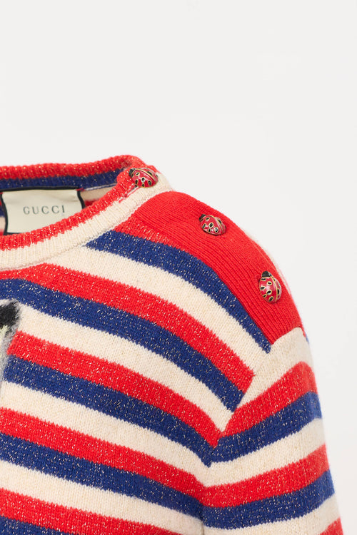  Striped Graphic Sweater