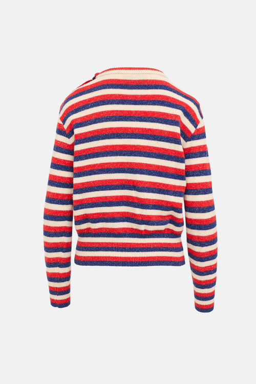  Striped Graphic Sweater