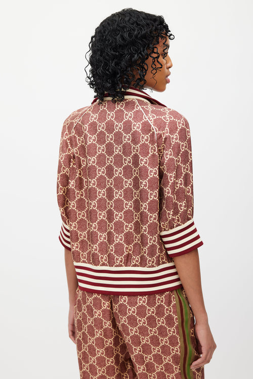 Gucci Red & Cream GG Supreme Monogram Track Suit
