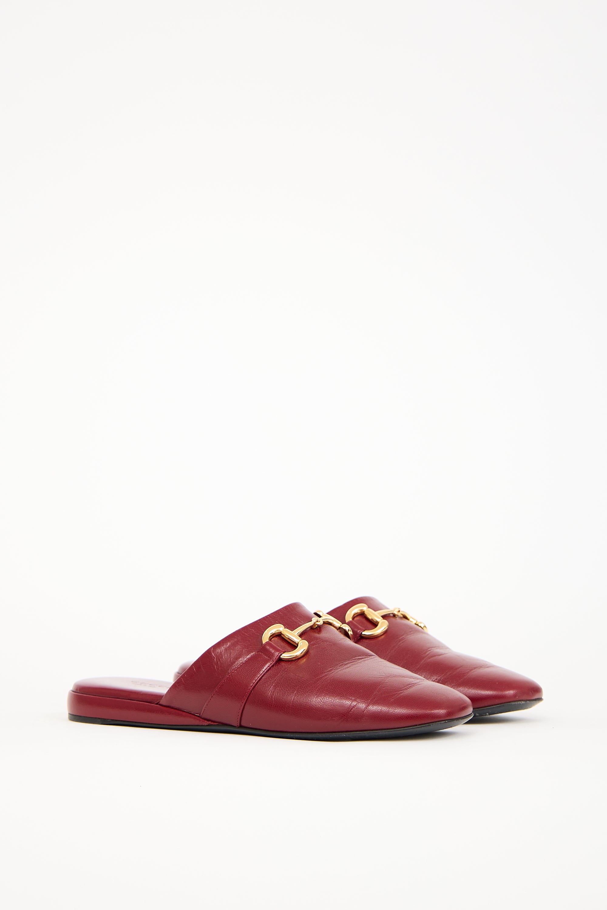 Gucci Red Leather Pericle Mule