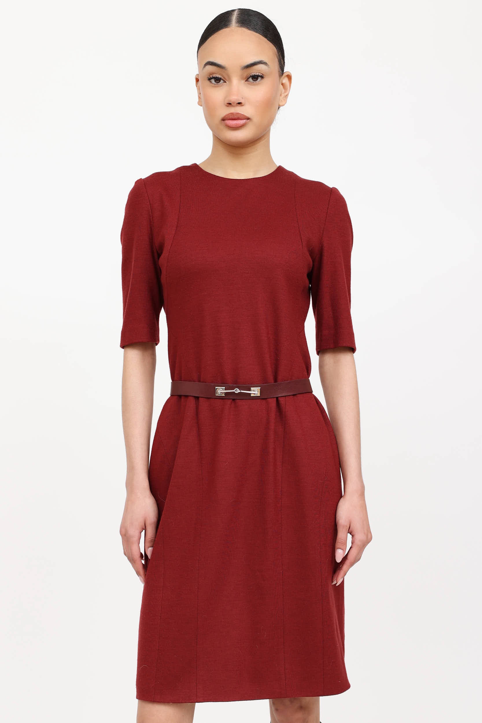 Gucci Wool Belted Dress