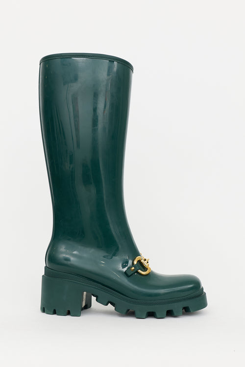 Gucci Rubber Embellished Rain Boot