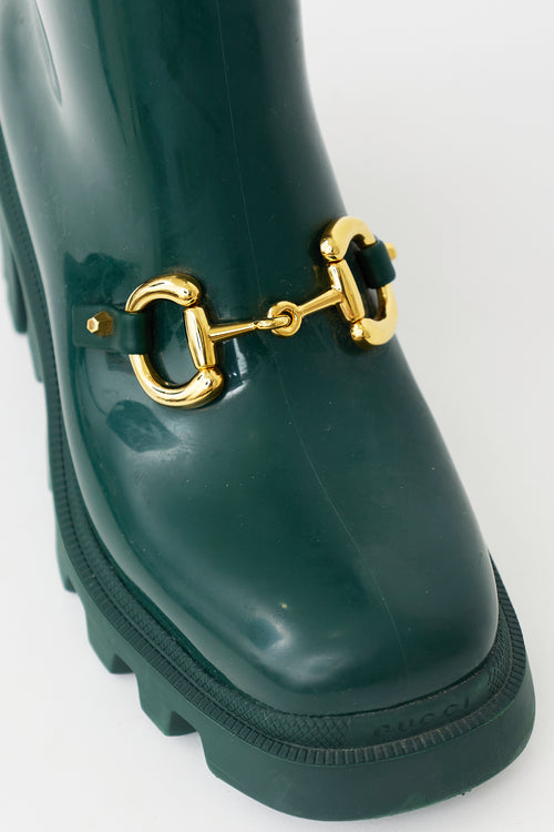 Gucci Rubber Embellished Rain Boot