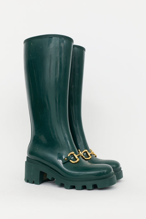 Gucci Rubber Embellished Rain Boot