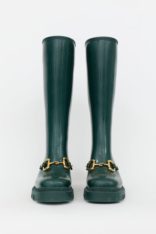 Gucci Rubber Embellished Rain Boot