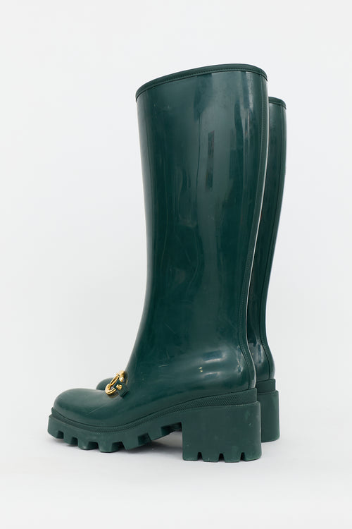 Gucci Rubber Embellished Rain Boot