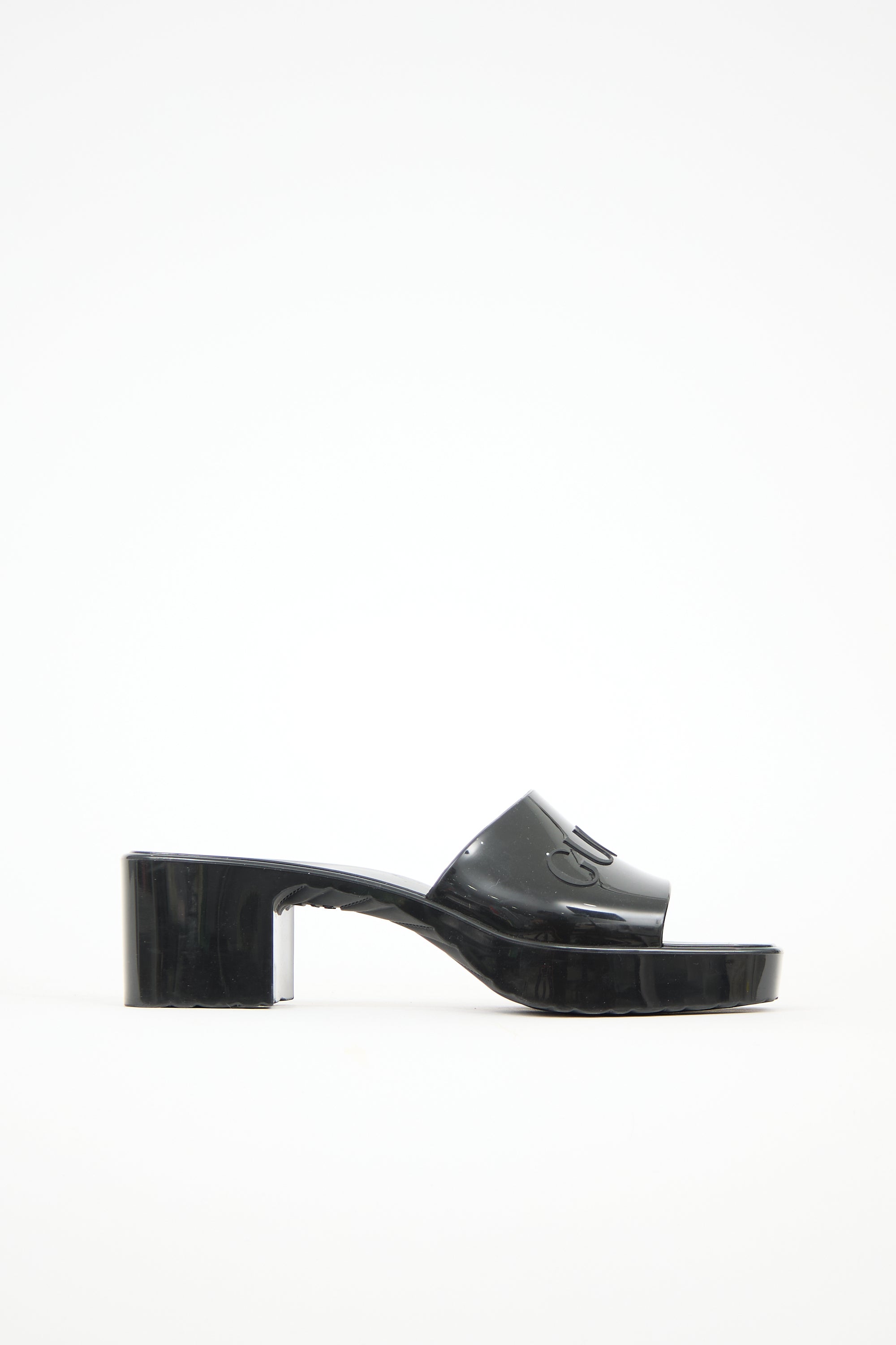 Gucci Rubber Logo Mule