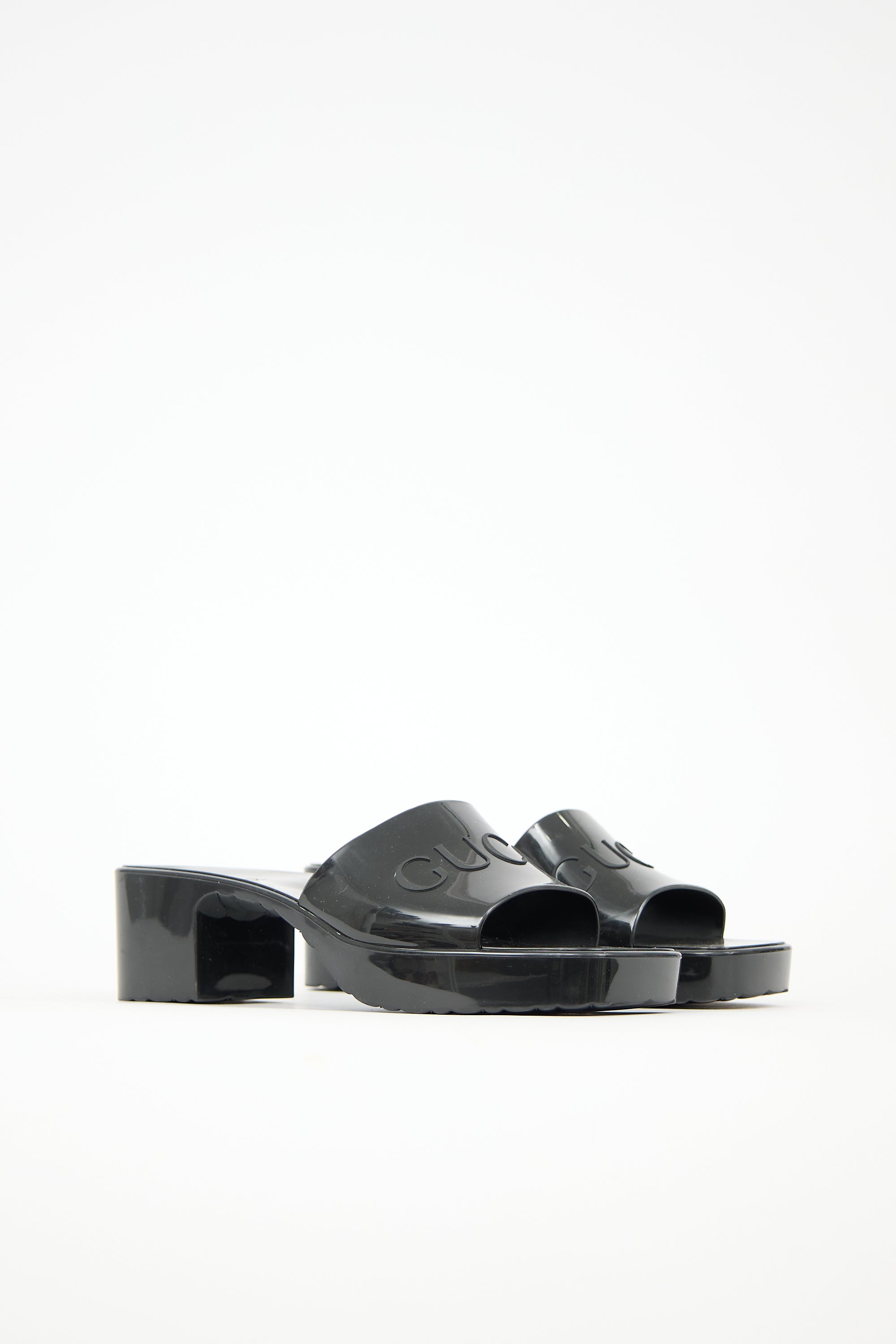 Gucci Rubber Logo Mule