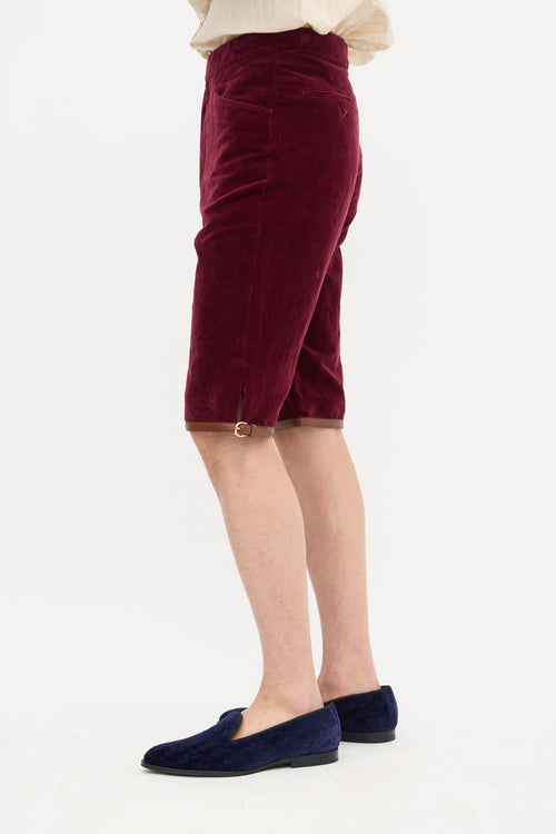 SS 2021 Velvet High Waist Shorts