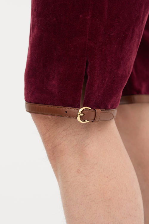 SS 2021 Velvet High Waist Shorts