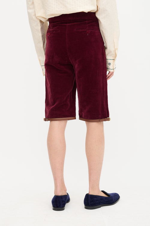 SS 2021 Velvet High Waist Shorts