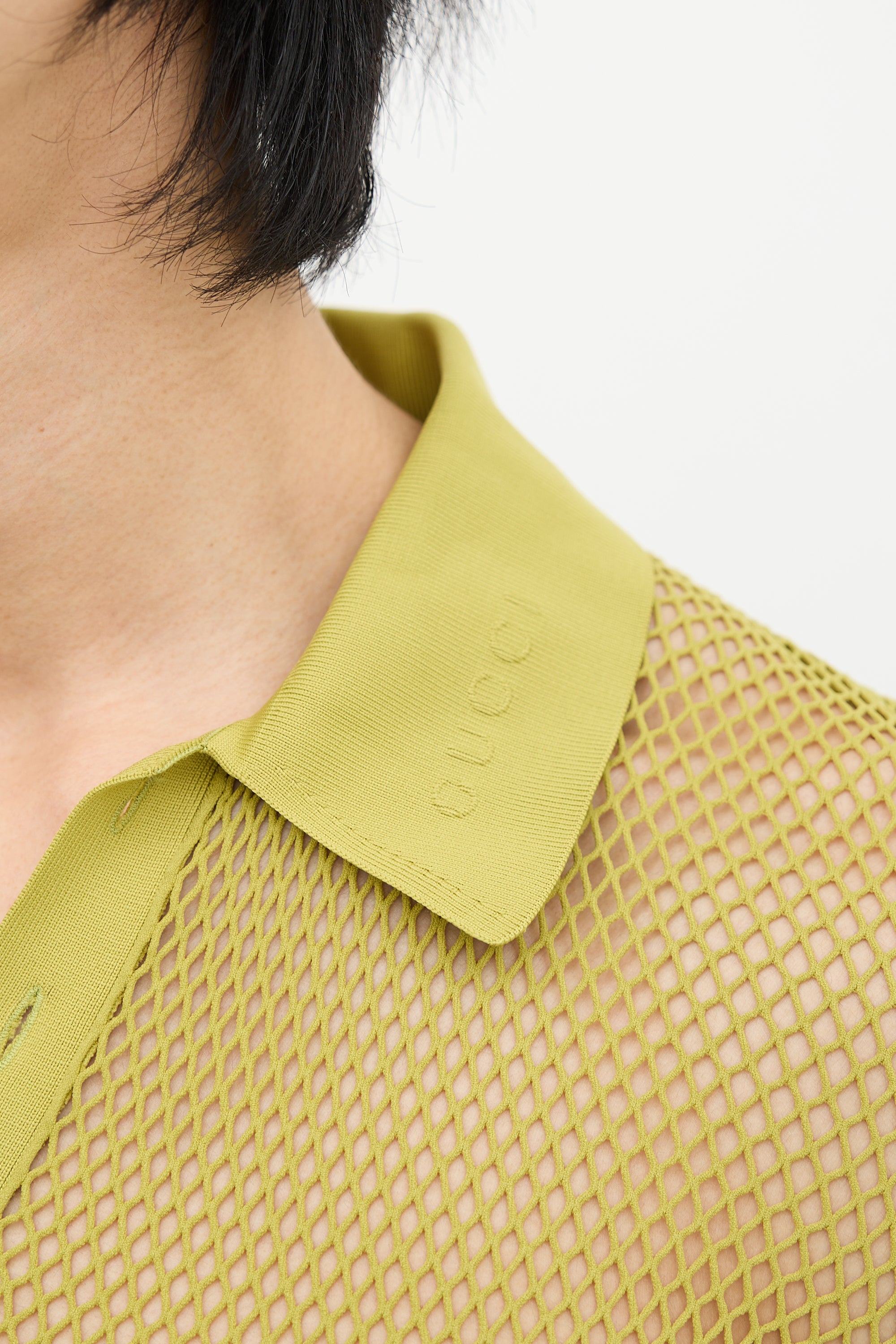 SS 2025 Embossed Logo Mesh Top