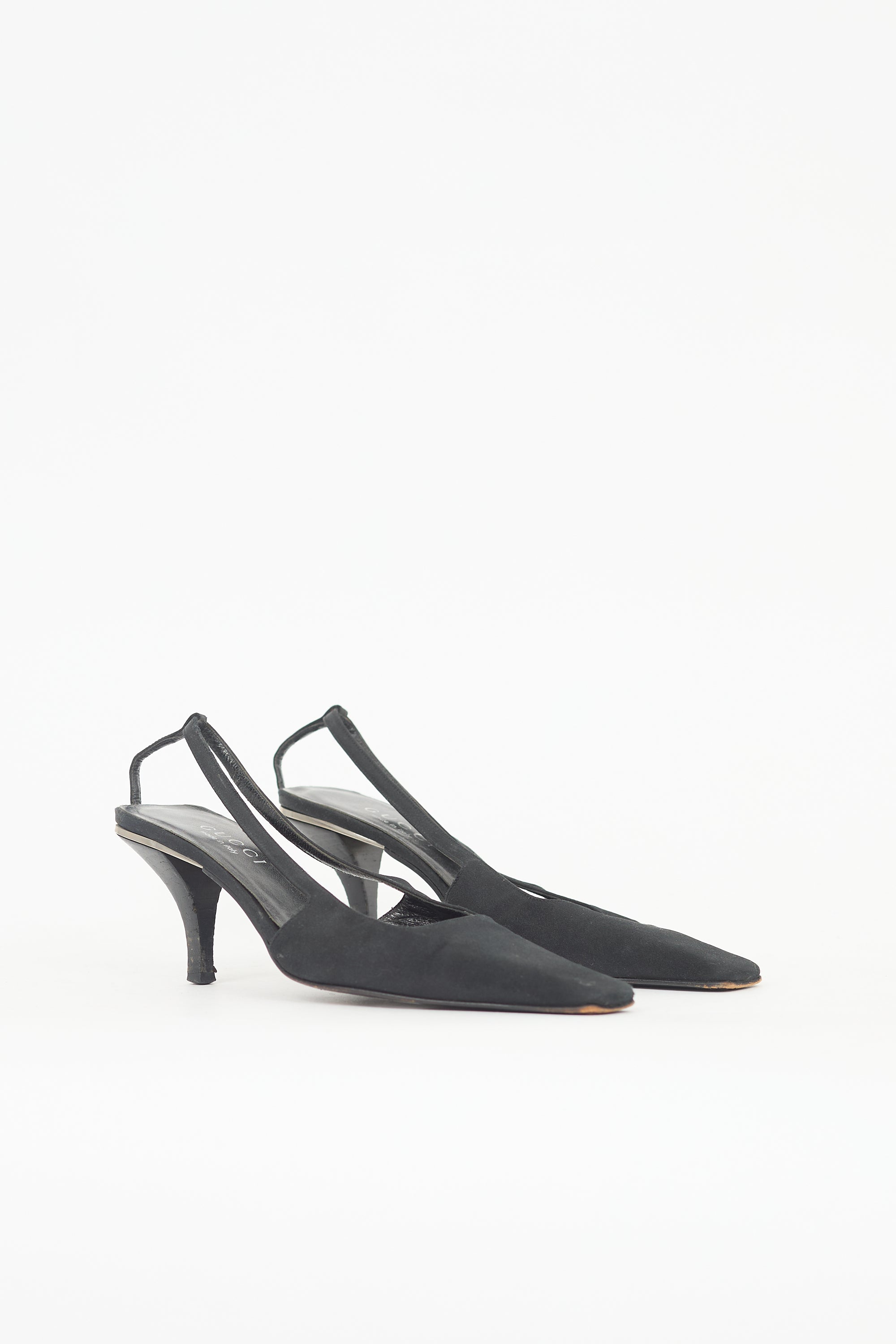 Gucci Satin Cut Out Pump