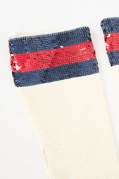 Gucci Sequin Webbright Socks