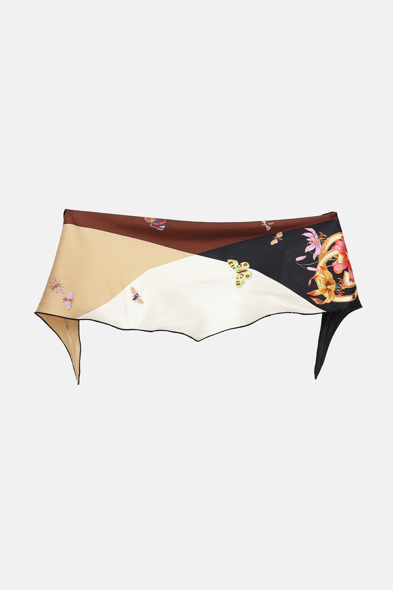 Gucci Silk Flora Diamond Scarf