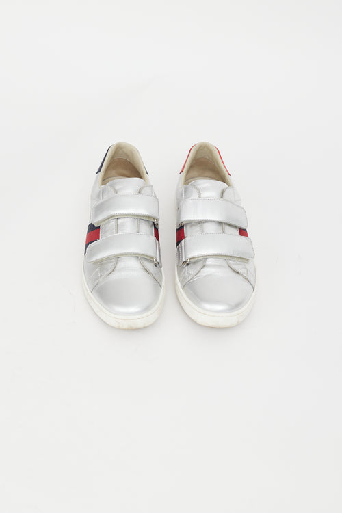 Gucci Silver Ace Velcro Sneaker