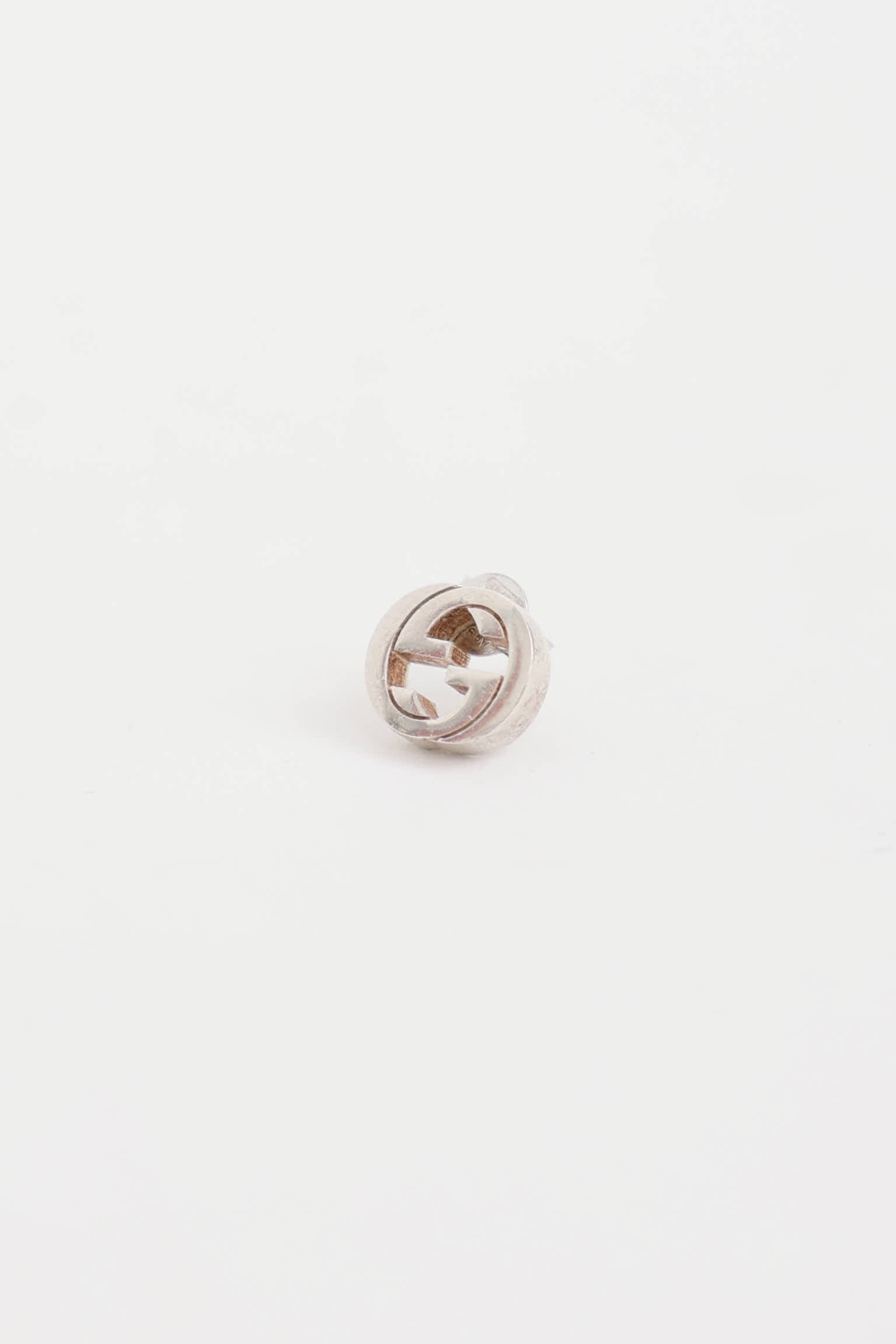 Gucci Sterling Silver GG Stud Earring