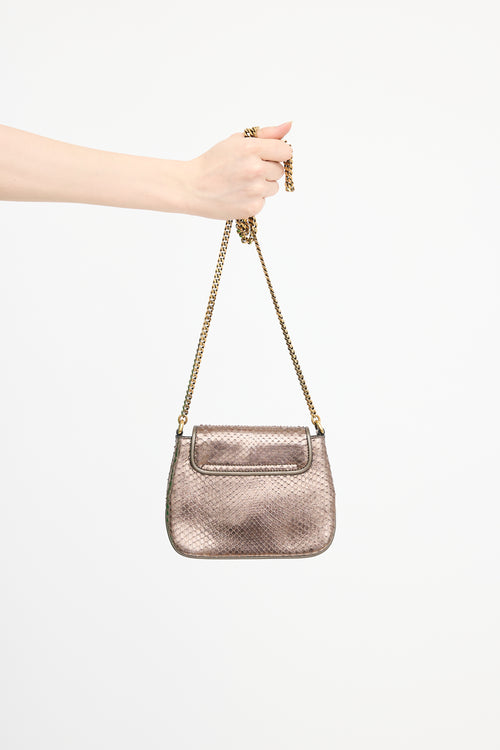 Gucci Metallic Leather 1973 GG Bag