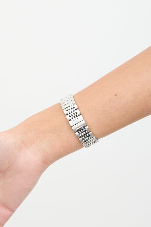 Gucci Silver Stainless Steel & Black G-Timeless Watch