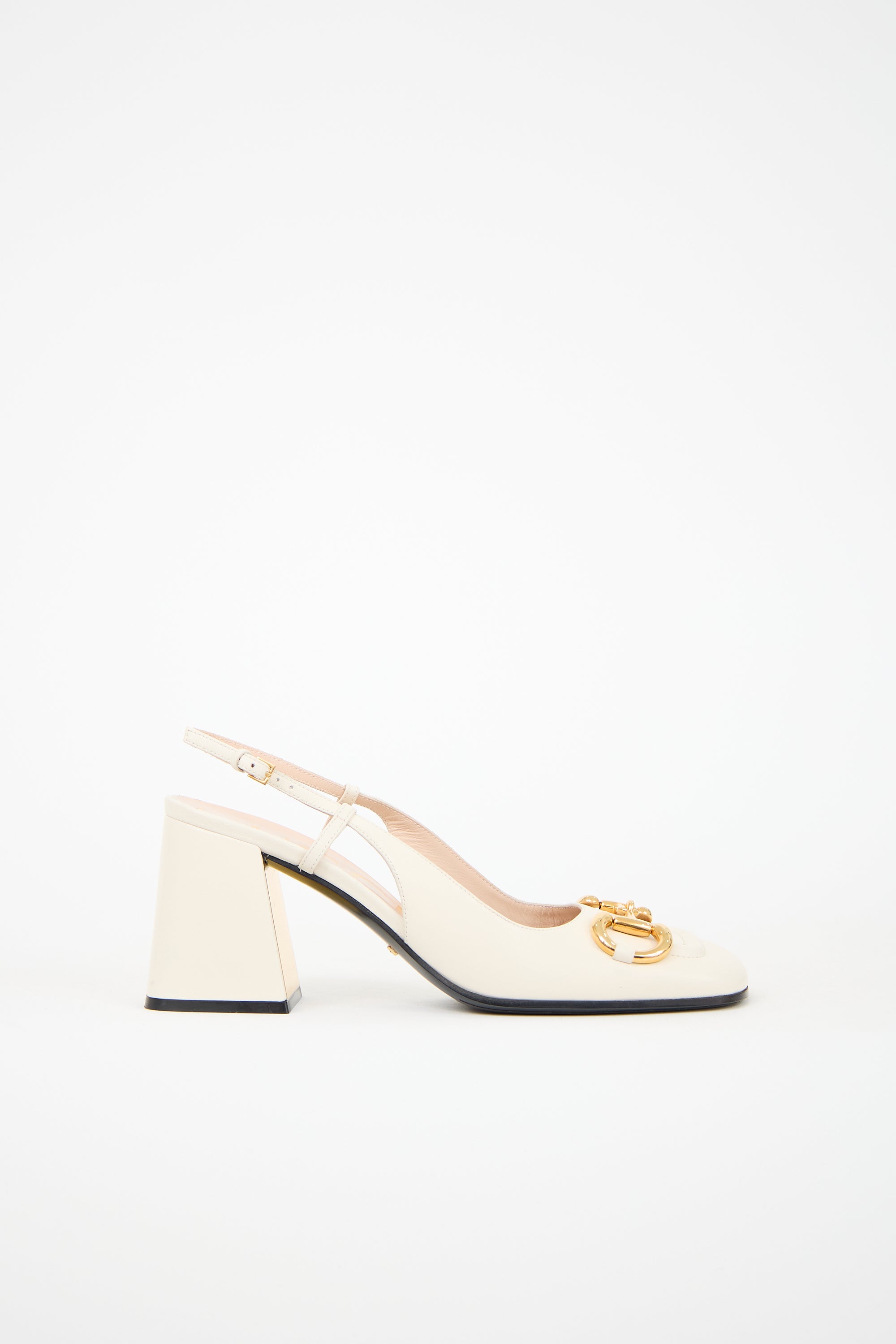 Gucci Leather Slingback  Heel