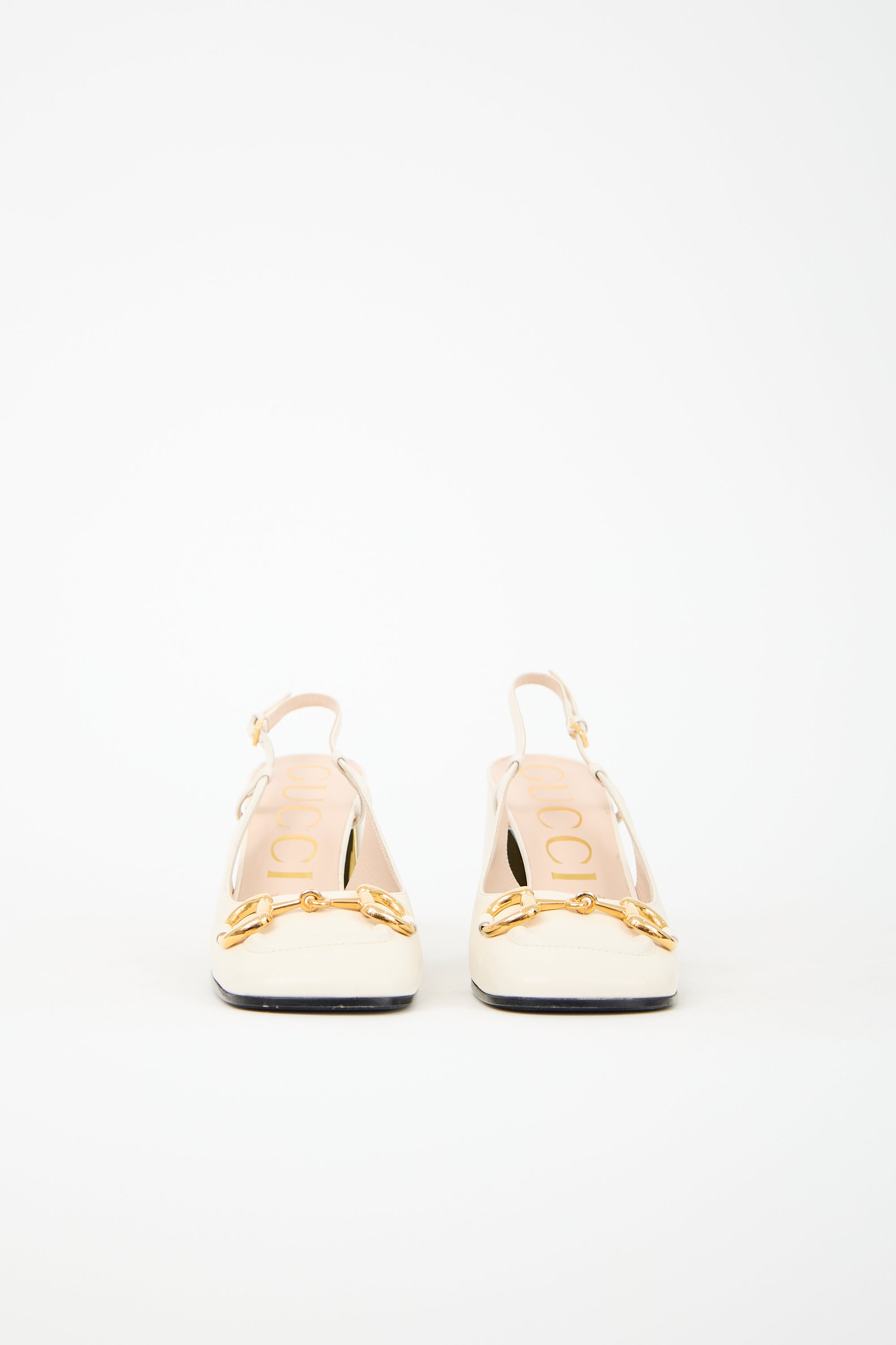 Gucci Leather Slingback  Heel