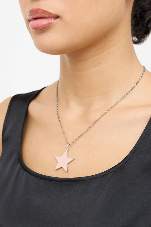 Gucci Sterling Silver Star Ghost Necklace