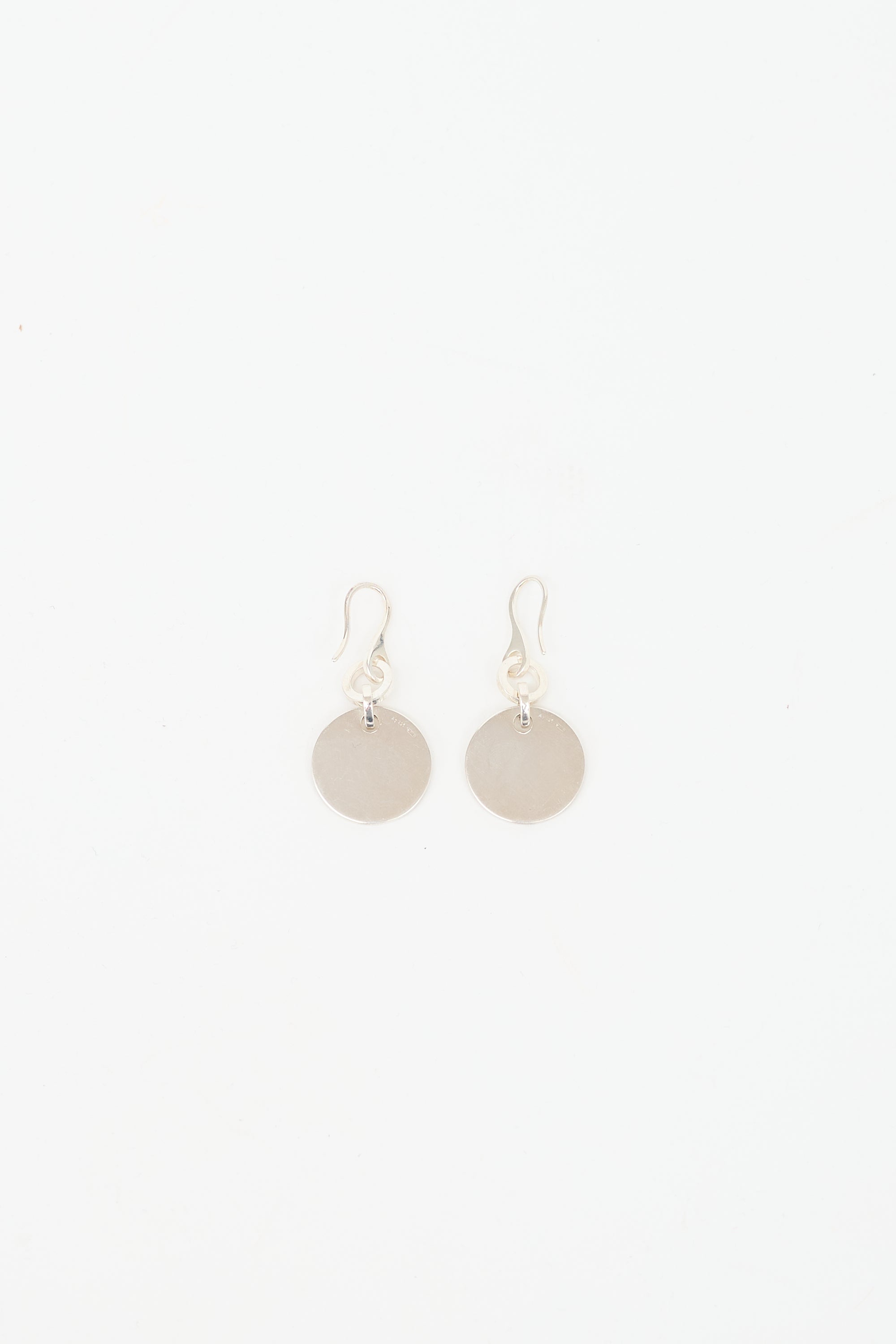 Gucci Sterling Silver Logo Drop Earrings