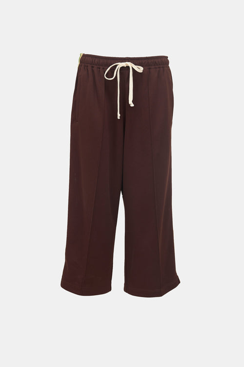 Gucci Brown & Green Striped Track Pant