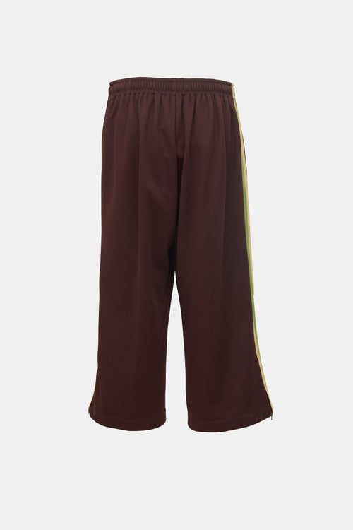 Gucci Brown & Green Striped Track Pant