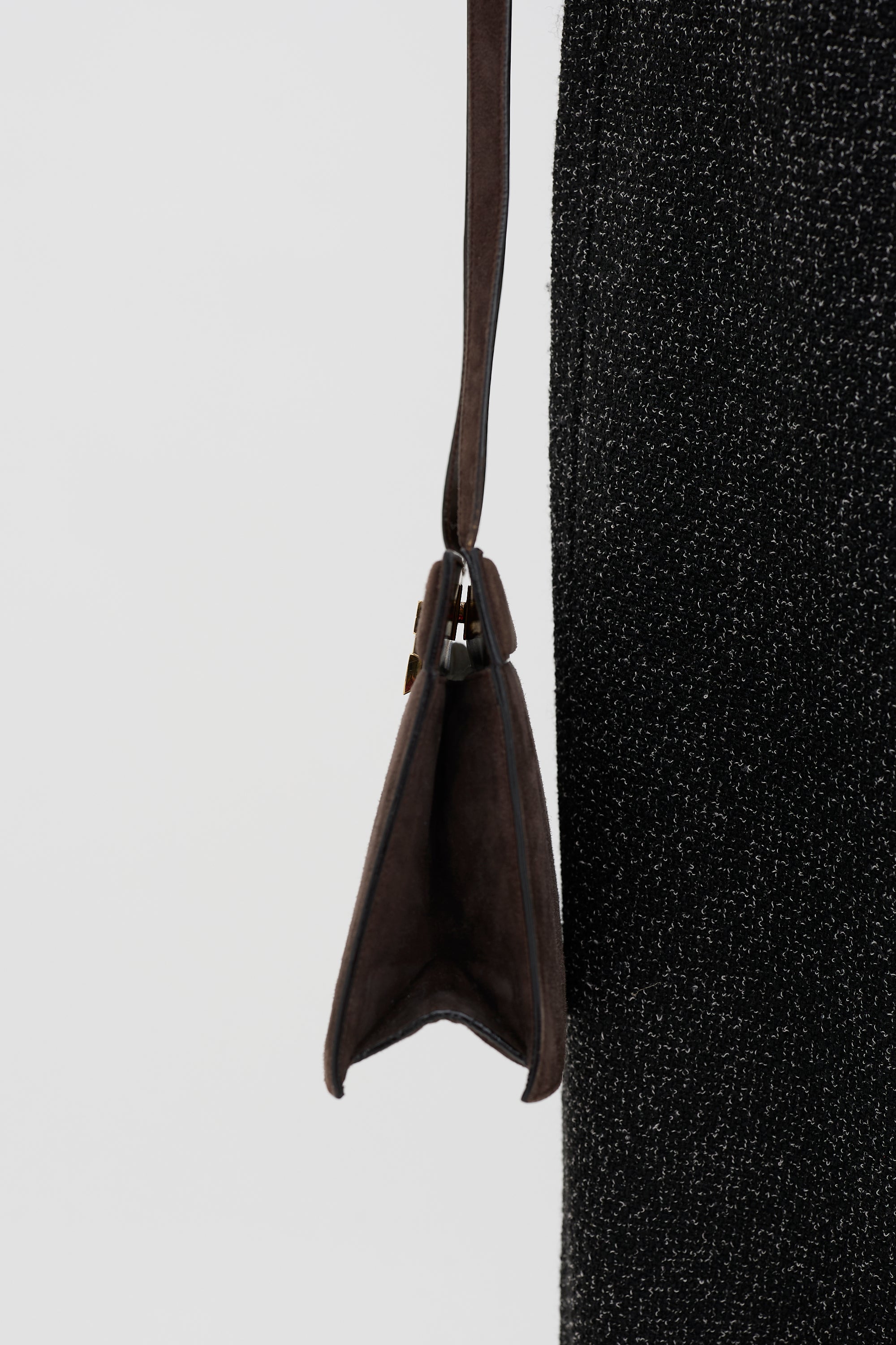 Gucci Suede G Square Shoulder Bag