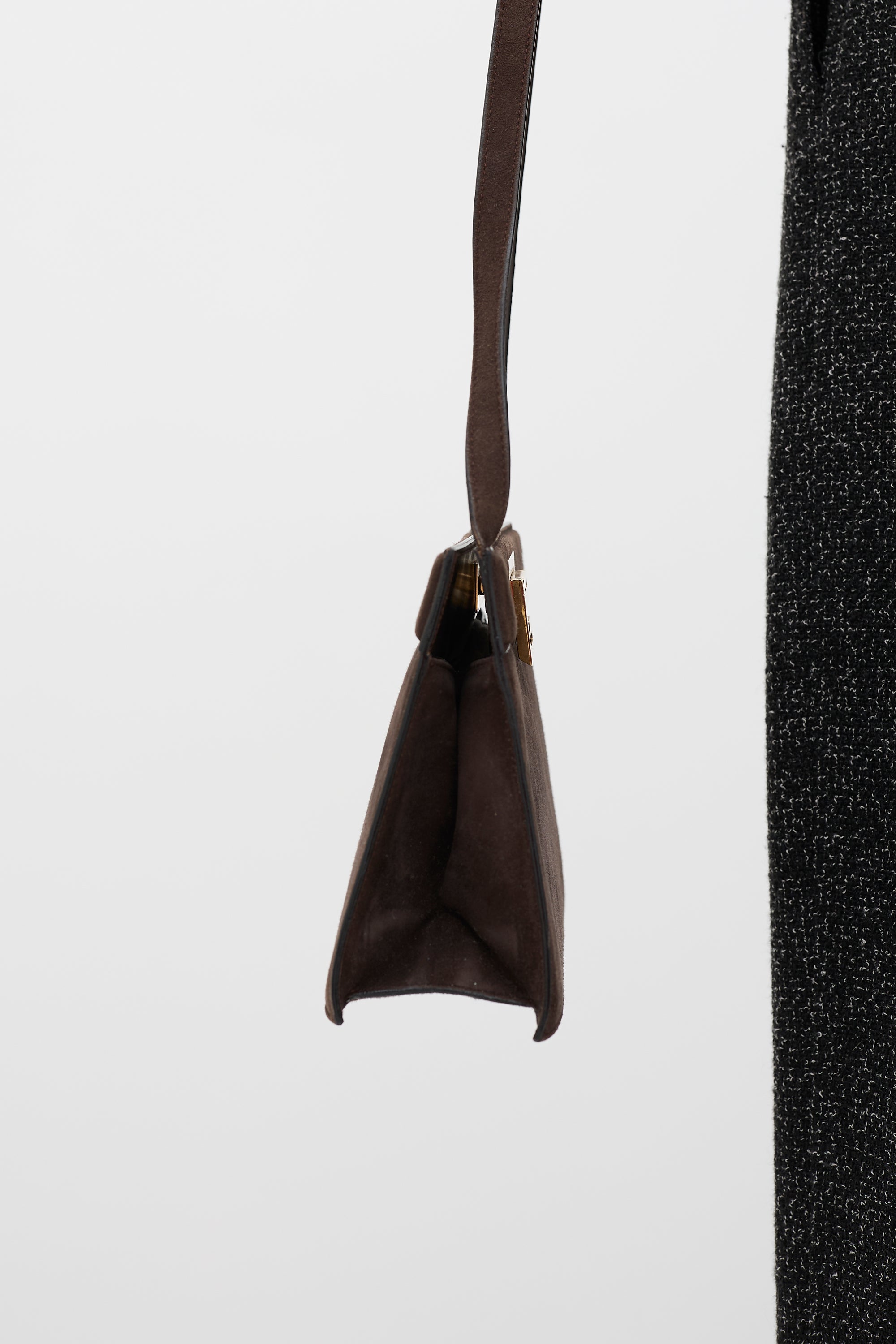 Gucci Suede G Square Shoulder Bag