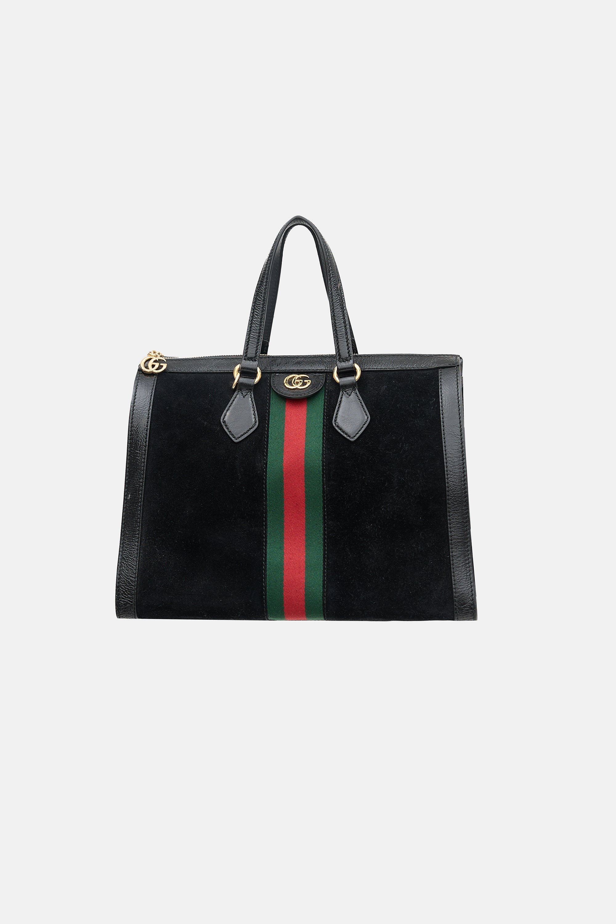 Gucci Suede Web Ophidia Boston Bag