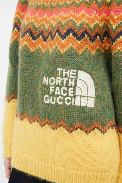 Gucci Green & Yellow Knit Sweater