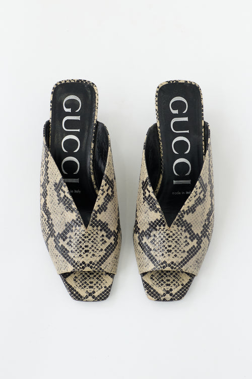 Gucci Textured Leather Mule