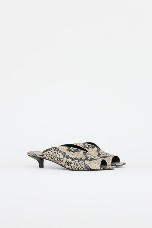 Gucci Textured Leather Mule