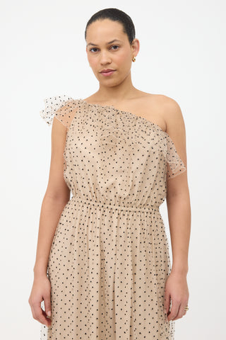 Gucci Tulle Swiss Dot Maxi Dress