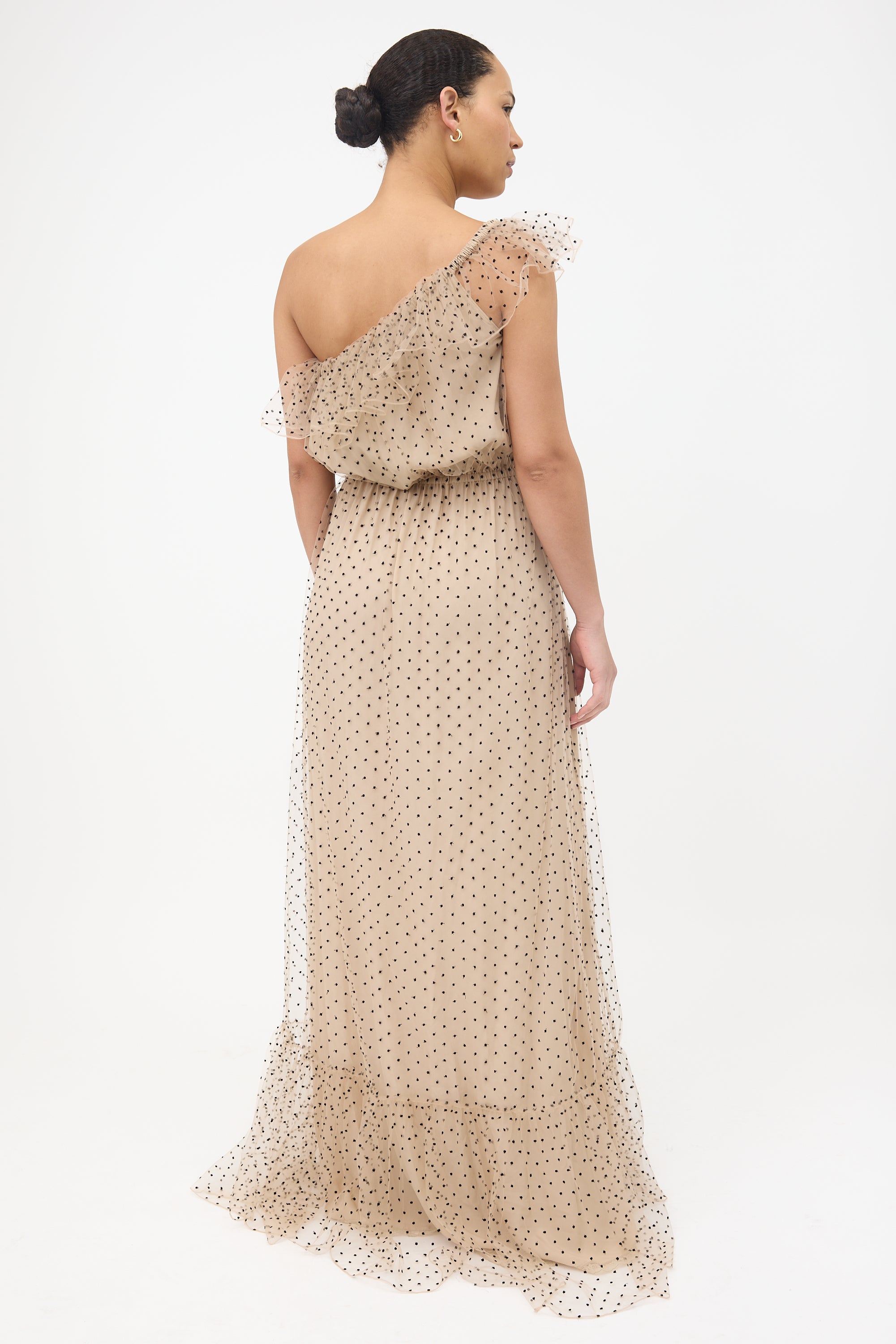 Gucci Tulle Swiss Dot Maxi Dress