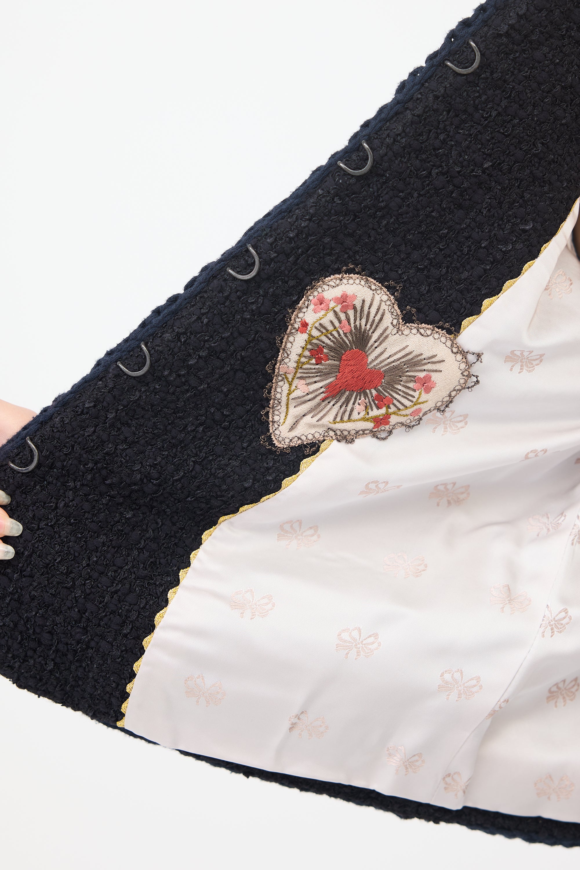 Gucci Tweed Knit Trim Jacket