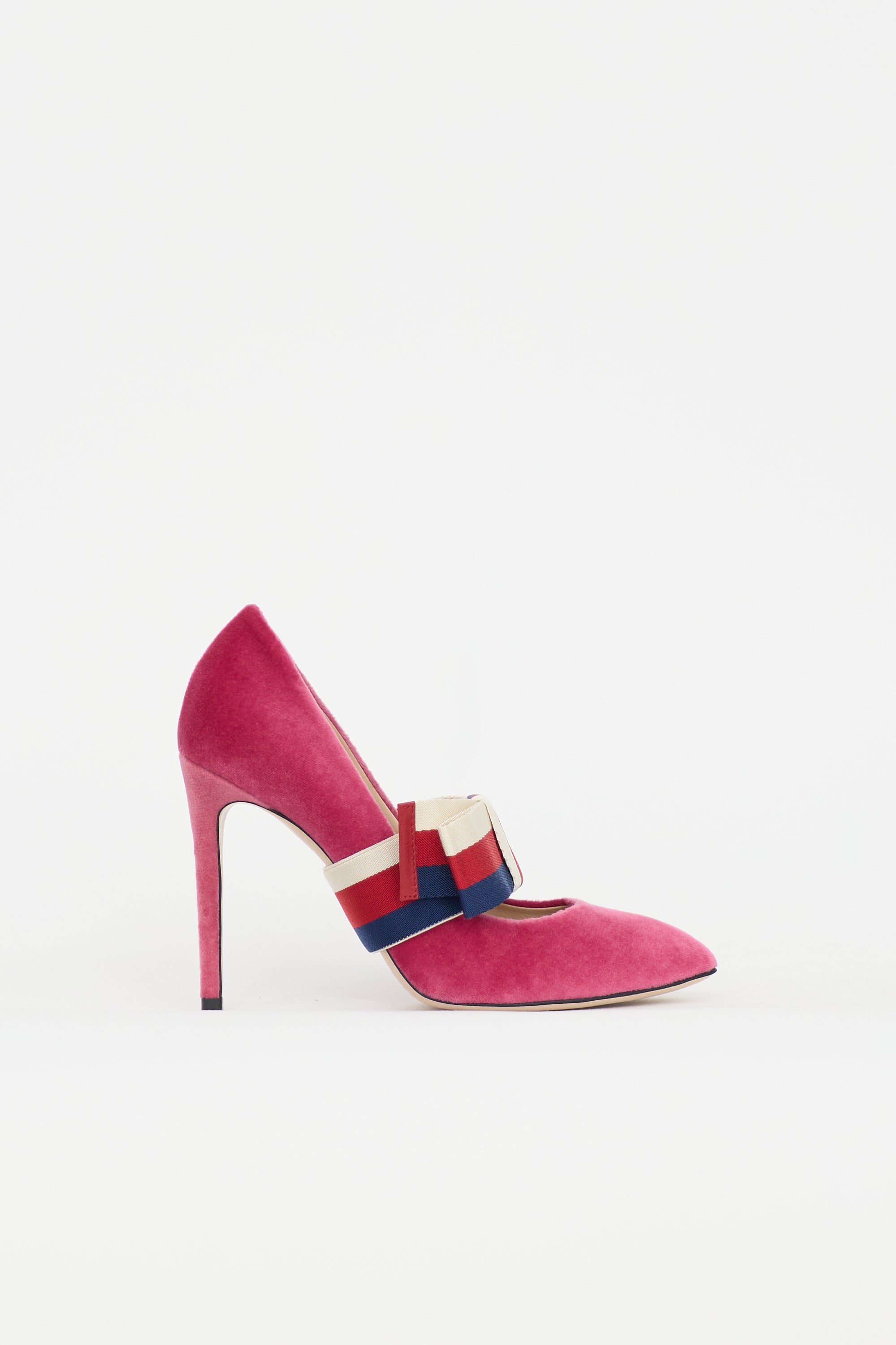 Gucci Velvet Sylvie Bow Pump