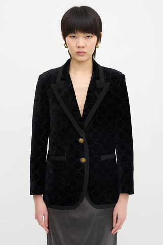 Gucci Velvet GG Blazer