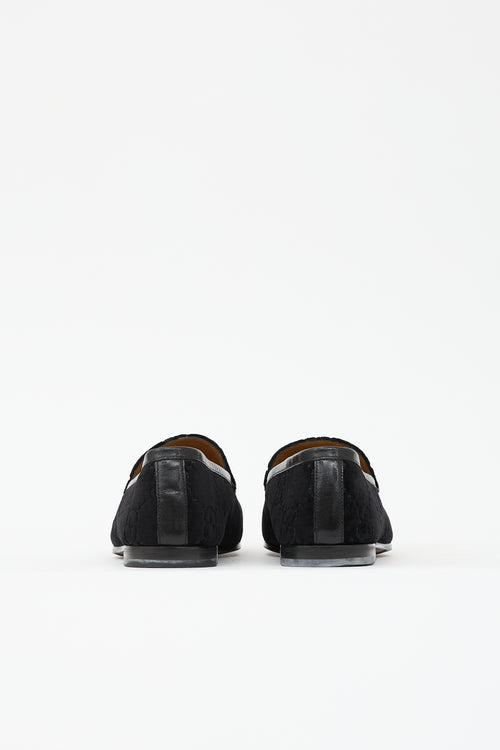 Gucci Velvet Monogram Jordaan Loafer