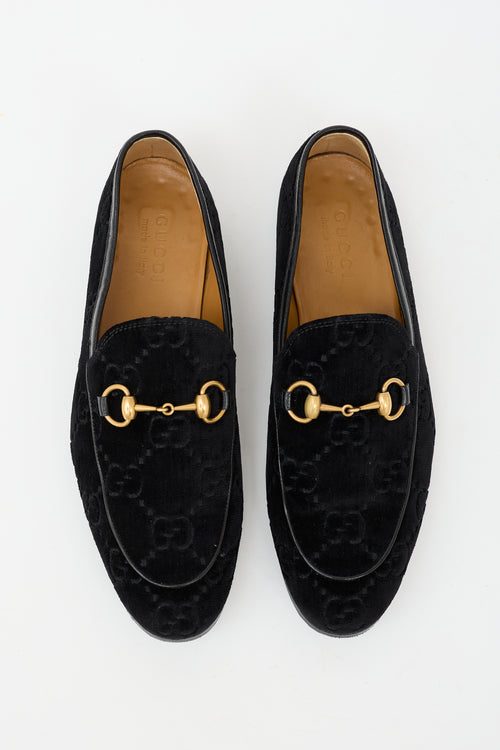 Gucci Velvet Monogram Jordaan Loafer
