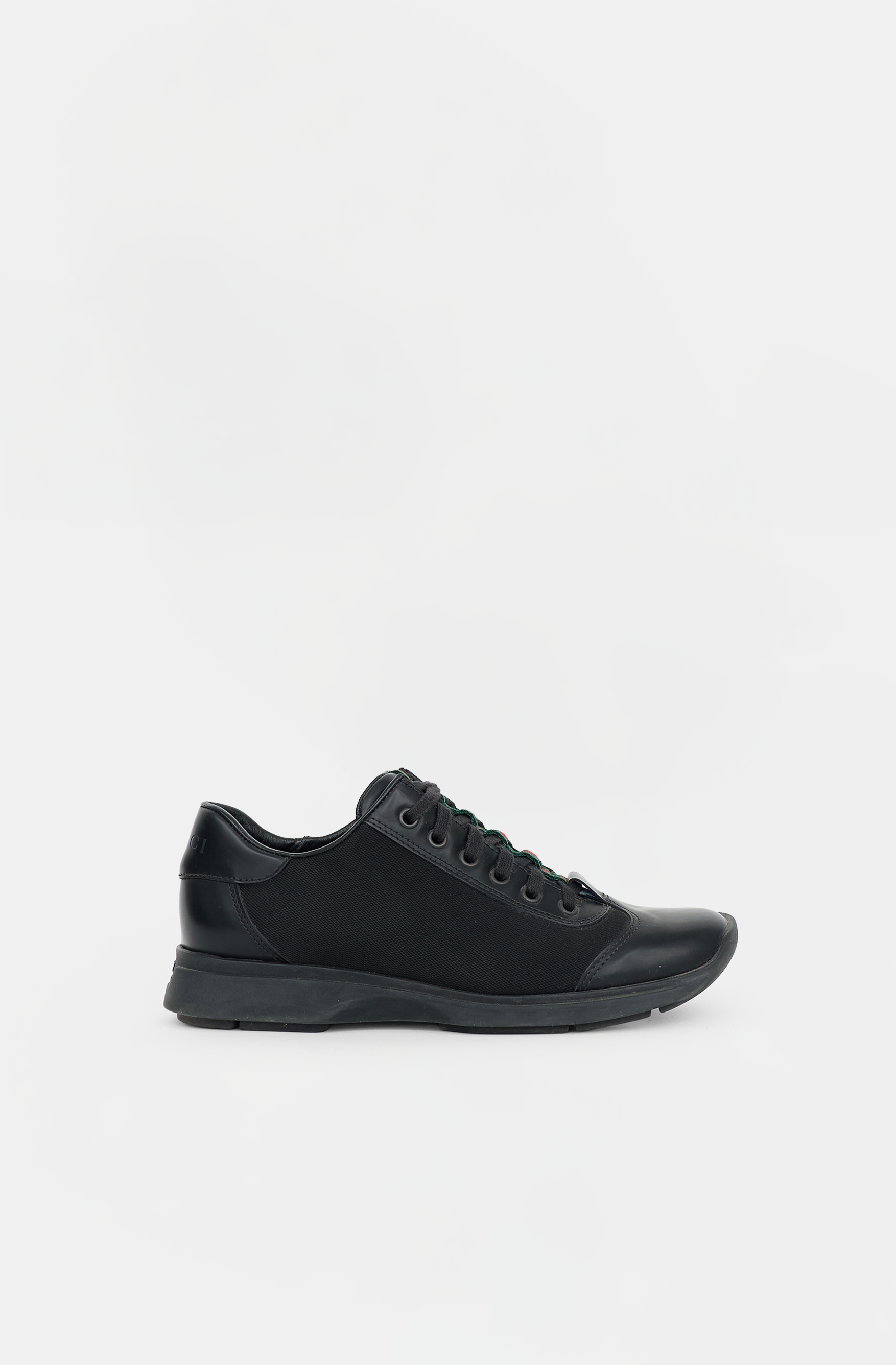 Gucci Vintage Leather Web Accent Sneaker