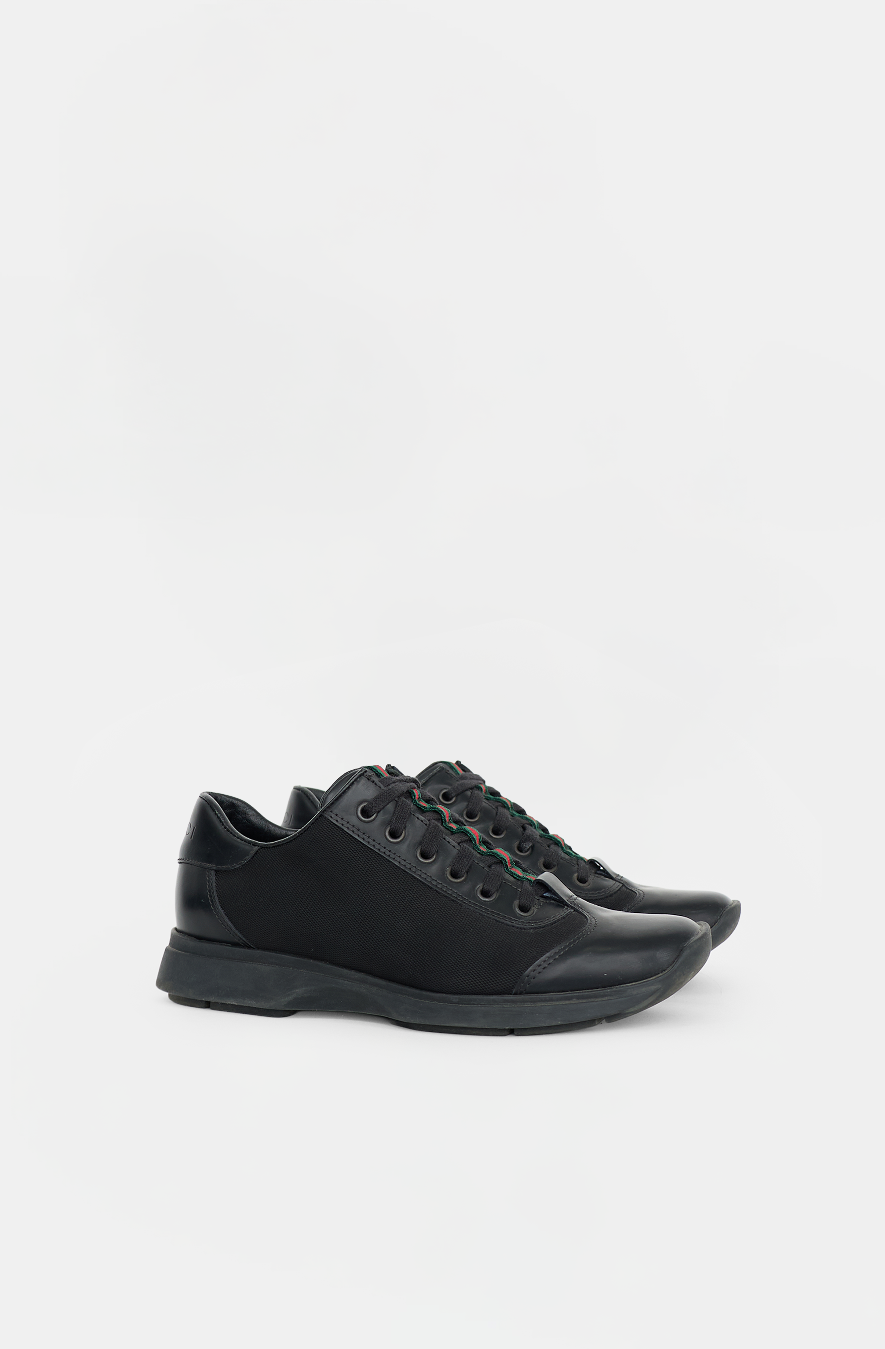 Gucci Vintage Leather Web Accent Sneaker