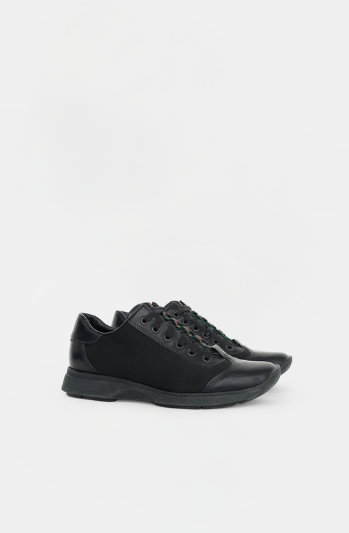 Gucci Vintage Leather Web Accent Sneaker
