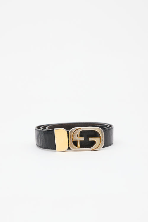 Gucci Vintage Reversible GG Slim Belt