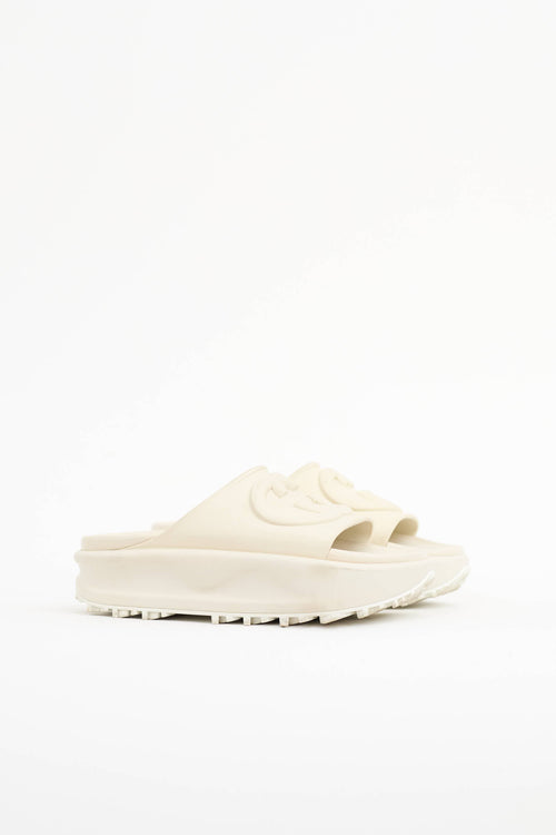 Gucci Rubber GG Platform Slide